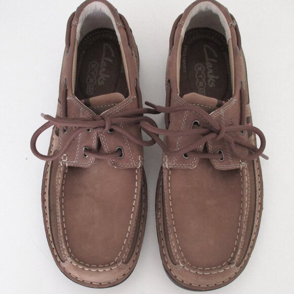 Clarks XTR Lite Mens Tan Nubuck Lace-up Active Casual Loafer NWOB - Size 7M - Picture 4 of 9